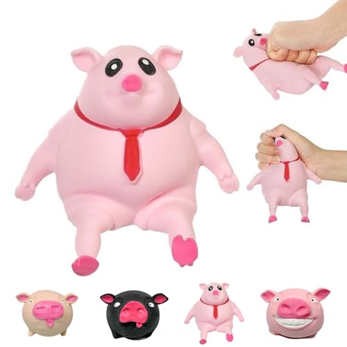 Schwein Quetsch Spielzeug, Quetsch Spielzeug Schwein, Neu Anti Stress Schwein, Zum Drücken und Entspannen, Weihnachtsspielzeug Für Kinder, Geschenk Zum Stressabbau (A-20cm) von Generisch