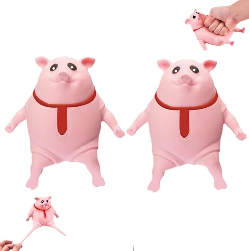 Schwein Squishy Spielzeug, Schwein Squeeze Spielzeug, Niedliche Schwein Stress Relief Spielzeug, Lustige Stress Bälle Spielzeug, Sensorische Fidget Spielzeug Für Kinder Erwachsene, 2 Stück von Generisch