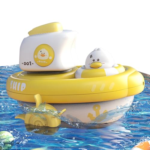 Schwimmendes Boot Spielzeug - Pädagogisches Badewannenspielzeug - Interaktives Handkurbel-Spielzeug Für Badewanne Pool Kinder Schwimmendes Boot Spielzeug - Pädagogisches Badewannenspielzeug - Interaktives Handkurbel-Spielzeug Für Badewanne Pool Kinder von Generisch