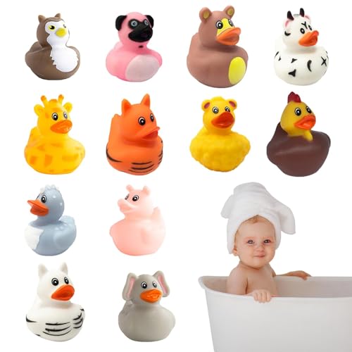 Schwimmendes Entenspielzeug für Kinder, Cartoon-Ente, Badewannenspielzeug, weiche Textur, Wasserspielzeug für Strand, Badewanne, Dusche und Pool von Generisch