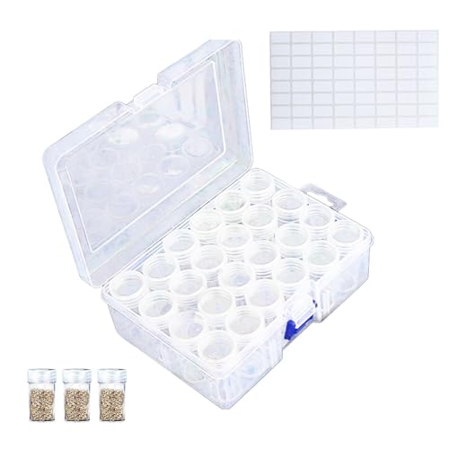 Seed Organiser - Seed Storage | Seed Container | 60/24 Slots Clear Seed Storage Organizer with Lid Garden Organiser Grid Organizer Box Planting Seed Container with 64 Label Stickers for Seeds von Generisch