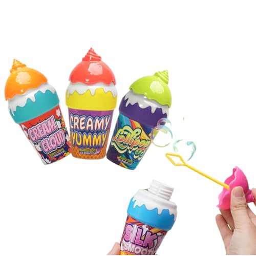 Seifenblasen Für Kinder | Eiscreme Seifenblasenlösung Flaschen 4 Stück | Tragbares Kinderspielzeug Sommeraktivitäten Geschenkideen Kinderfest Weihnachten Seifenblasen Für Kinder | Eiscreme Seifenblasenlösung Flaschen 4 Stück | Tragbares Kinderspielzeug Sommeraktivitäten Geschenkideen Kinderfest Weihnachten von Generisch