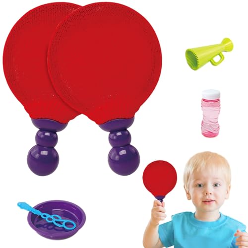 Seifenblasen-Spielzeug,Kleinkindblasen - Interaktive Eltern-Kind-Blasenmaschinen im Tischtennis-Design, lustiger Blasenmacher mit Tablett von Generisch