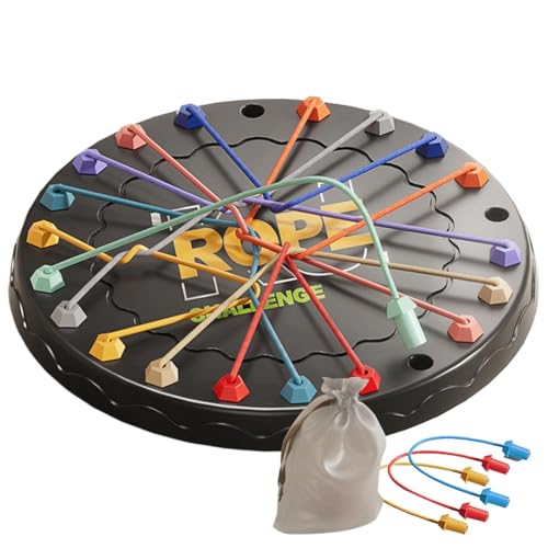 Seilknoten-Spiel, Fädelseil-Puzzle | Buntes Twisted Rope Sortierbrettspiel,Denkaufgabe, Feinmotorikspielzeug, Reisespiel Für Kinder -Ab 3 Jahren von Generisch