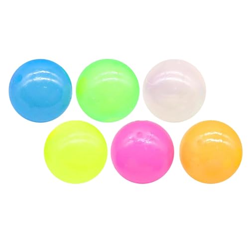 Generisch Sensorik Bälle Leuchtball Kinder, 6 Stück Leuchtender Ball Stressball Kinder, Sticky Balls Fidget Toys Erwachsene, Stressbälle Beruhigungsspielzeug Für Kinder, Anti Stress Spielzeug von Generisch