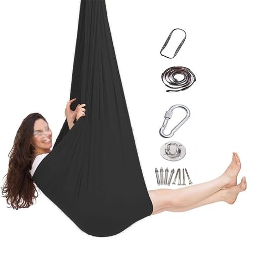 Sensorische Ganzkörper Socken Für Autismus,Ganzkörpersocken Autismus Sensorische Vertikaltuch,Dehnbar Stretchy Sensory Body Sox Zur Stressreduktion Bei Mit Autismus(Schwarz,280x100CM/110x39in) von Generisch