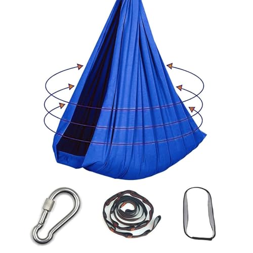 Sensory Körpersocken Sensorische Schaukel, Therapieschaukel Kinder Erwachsene Hilfsmittel Bei Autismus Ängsten Konzentrationsmange Indoor Sensory Swing, Schaukeltuch(Blau) von Generisch