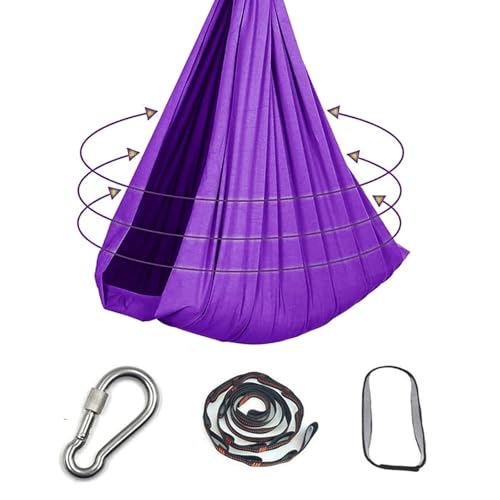 Sensory Körpersocken Sensorische Schaukel, Therapieschaukel Kinder Erwachsene Hilfsmittel Bei Autismus Ängsten Konzentrationsmange Indoor Sensory Swing, Schaukeltuch(Lila) von Generisch