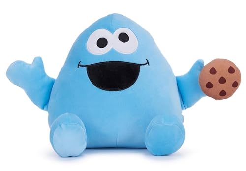 Sesamstraße Elmo & Krümelmonster SQUASHY PODGIES 21 cm Kuscheltier - SUPER Soft (Krümelmonster) von Generisch