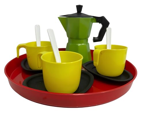 Set Kaffeemaschine Spielzeug Moka Spielzeug Kaffee mit Tassen Untertassen Löffel Tablett Küche Moka Spiel Moka Spielzeug für Kinder Set Spiel Kaffeemaschine Made in Italy Set Kaffeemaschine Spielzeug Moka Spielzeug Kaffee mit Tassen Untertassen Löffel Tablett Küche Moka Spiel Moka Spielzeug für Kinder Set Spiel Kaffeemaschine Made in Italy von Generisch