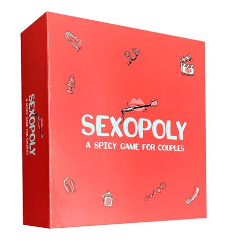 Sexopoly: A Spicy Board Game for Couples, Multicoloured, Age 18+, 2 Players, 30+ Minutes Playing Time, Fun Games Shop, English von Generisch