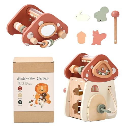 Shape Matching Activity Toy for Kids, Early Learning Shape Sorting Wooden Game for Aged 2-6 Years, Improve Finger Dexterity, Fine Motor Skills and Cognitive Development von Generisch