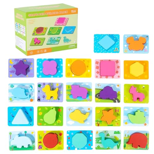 Shape Matching Game, Color and Shape Sorting Toys, Educational Easy-Grip Stacking Puzzle Blocks Brain Teaser Sensory Play for Kids, Indoor Playtime, Early Learning, Motor Skill Development Shape Matching Game, Color and Shape Sorting Toys, Educational Easy-Grip Stacking Puzzle Blocks Brain Teaser Sensory Play for Kids, Indoor Playtime, Early Learning, Motor Skill Development von Generisch