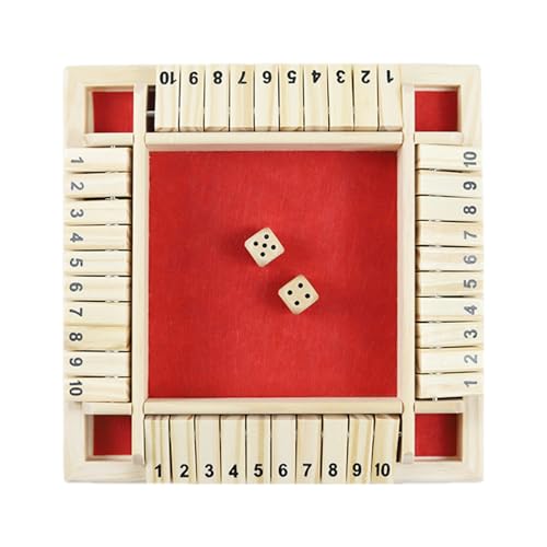 Shut The Game - Classic Wooden Dice Diversion, Close Tabletop Activity | Educational Wooden Pastime für 2 4 Spieler mit numerischen Fliesen, die die Addition verbessern und in Shut The Game - Classic Wooden Dice Diversion, Close Tabletop Activity | Educational Wooden Pastime für 2 4 Spieler mit numerischen Fliesen, die die Addition verbessern und in von Generisch