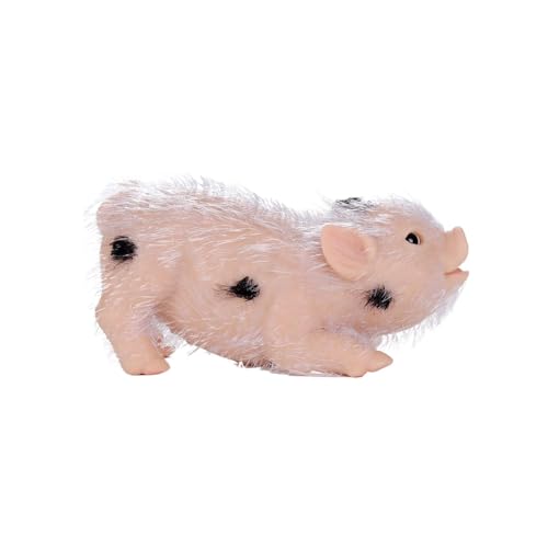 Silikontiere Schweine, Realistisches Silikon-Ferkel, Niedliche Schweinepuppe Full Silicon -Ferkel Spielzeug, Realistisches Silikon Tiere Spielzeug, Miniaturtier Figuren Wiedergeborenes Zimmerdekor von Generisch