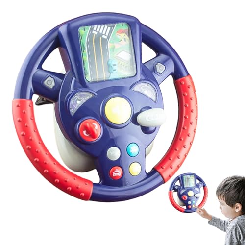 Simulated Driving Controller, Funny Simulated Driving Wheel with Music and Light, Steering Wheel Car Driving Educational Toy for Early Learning for Boys and Girls, Educational Simulated Driving von Generisch