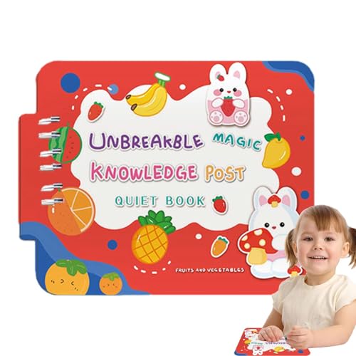 Sinnesbuch für Kleinkinder, Sinnesbücher Lernaktivitäten für Kleinkinder,Vorschul-Lernbuch, Spielzeugbuch - Frühes Lernspielzeug, wasserfestes Beschäftigungsbuch für Kleinkinder für , Mädchen, Kinder von Generisch