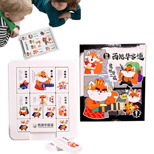 Slide Puzzle Toy, Huarong Road Jigsaw Slide Puzzle, Buntes logisches Denken Training Spielzeug, Lustige Kinderreisen, Roadtrip -Aktivitäten für, Mädchen von Generisch