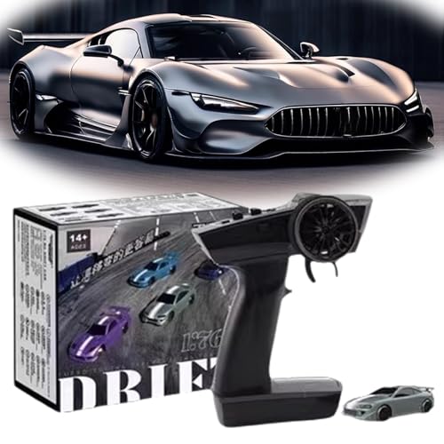 Slidey Boys -Tabletop Drift Rc Car, Drifty Boyz Rc Car, Drifty Boyz Rc Car Mini, Drifty Boyz Vapor Slide Drift Rc Car, 2025 New 1:76 Rc Drift Car with Underglow, Remote Mini Drift Car (C62 Gray) von Generisch