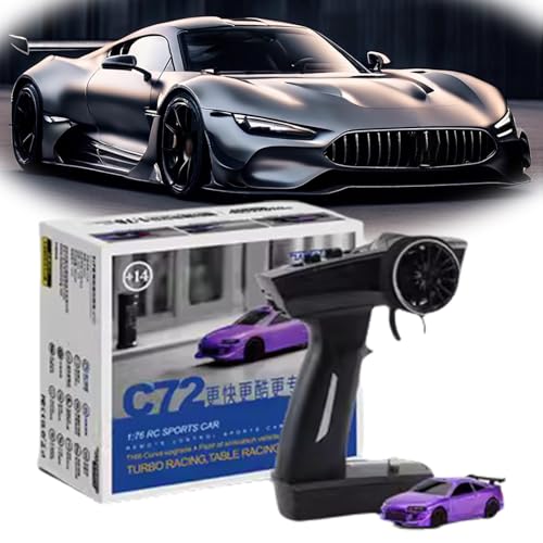 Slidey Boys -Tabletop Drift Rc Car, Drifty Boyz Rc Car, Drifty Boyz Rc Car Mini, Drifty Boyz Vapor Slide Drift Rc Car, 2025 New 1:76 Rc Drift Car with Underglow, Remote Mini Drift Car (C72 Purple) von Generisch