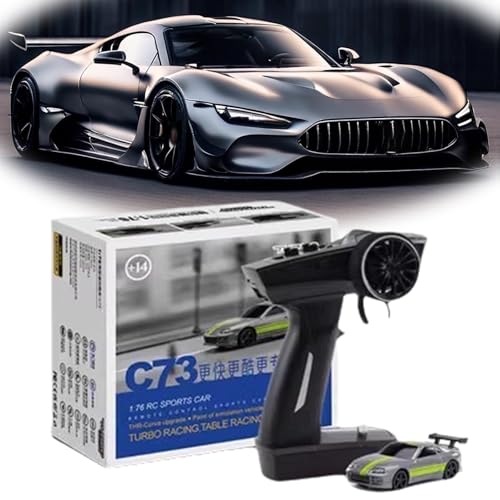 Slidey Boys -Tabletop Drift Rc Car, Drifty Boyz Rc Car, Drifty Boyz Rc Car Mini, Drifty Boyz Vapor Slide Drift Rc Car, 2025 New 1:76 Rc Drift Car with Underglow, Remote Mini Drift Car (C73 Gray) von Generisch