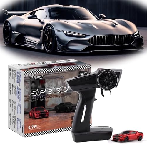 Slidey Boys -Tabletop Drift Rc Car, Drifty Boyz Rc Car, Drifty Boyz Rc Car Mini, Drifty Boyz Vapor Slide Drift Rc Car, 2025 New 1:76 Rc Drift Car with Underglow, Remote Mini Drift Car (C75 red) von Generisch