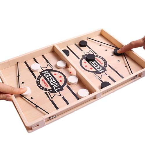 Sling Puck Spiel, Hockey Brettspiel Tisch Sling Puck Schach,Tischhockey Doppelkampf Schnell Bouncing Brettspiel, Portable Schachbrett Set Für Kinder Und Erwachsene von Generisch