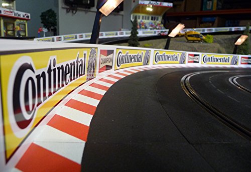 Generisch Slotcar LEITPLANKEN Bande 6cm x 200cm + Aufkleber für Carrera DIGITAL von Generisch