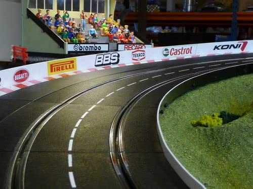 Slotcar Rennbahn LEITPLANKE Bande + Aufkleber 4cm x 200cm für Carrera DIGITAL von Generisch