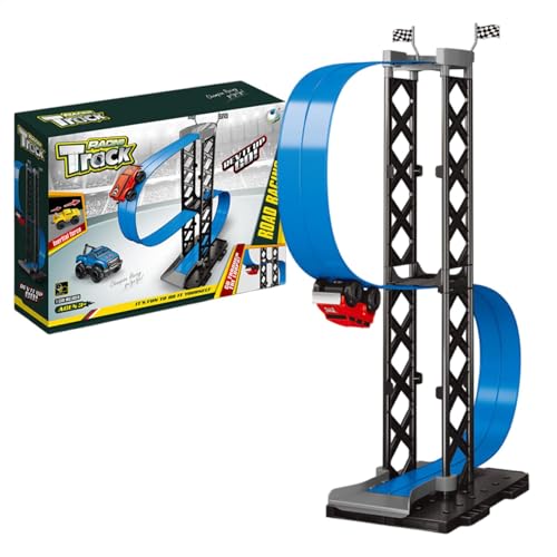 Slotcar-Rennstrecken-Sets, Rennstrecke - Tragbares Spielzeug-Schienenauto - Auto-Track-Spielset, Auto-Rennspiele, Fahrzeug-Set-Spielzeug, Track-Auto-Spielzeug für stundenlangen Spaß und Entspannung von Generisch