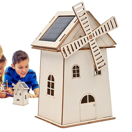 Solar Powered Windmill Kit - STEM Educational Model House Craft | Umweltfreundliche Holzbauspielzeug Für Kinder, Schulprojekte, Wohnkultur- Und Wissenschaftsausstellungen Solar Powered Windmill Kit - STEM Educational Model House Craft | Umweltfreundliche Holzbauspielzeug Für Kinder, Schulprojekte, Wohnkultur- Und Wissenschaftsausstellungen von Generisch