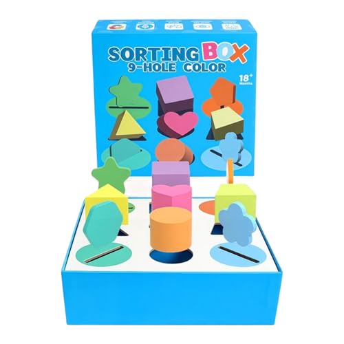 Sortierung in Form - Holzfarbe mit 9 Fächern und Formsortierbox | Lernspielzeug für kleine Kinder, interaktive Lernaktivitäten, Verwendung der Kindergartenschule Sortierung in Form - Holzfarbe mit 9 Fächern und Formsortierbox | Lernspielzeug für kleine Kinder, interaktive Lernaktivitäten, Verwendung der Kindergartenschule von Generisch