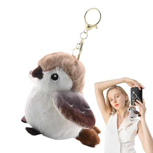 Spatzen Plüschtier, Vogel Plüsch Schlüsselanhänger, Realistischer Spatzen-Schlüsselan, Niedlicher Vogeltaschen-Anhänger, Pelzige Vogel-Plüschpuppe für Schulranzen, Schlüssel, Anhänger Spatzen Plüschtier, Vogel Plüsch Schlüsselanhänger, Realistischer Spatzen-Schlüsselan, Niedlicher Vogeltaschen-Anhänger, Pelzige Vogel-Plüschpuppe für Schulranzen, Schlüssel, Anhänger von Generisch