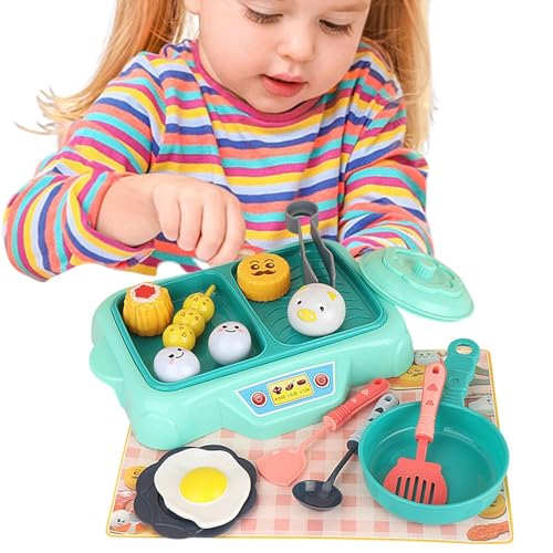 Spielen Sie Kitchen Food, Kleinkindkochset | Spielen Sie das Küchenkit vor, um 16-teilige Food-Set & Kochgeschirr zu spielen,Realistische interaktive gebratene Eier -Spielset, Party bevorzugt Accessoi von Generisch