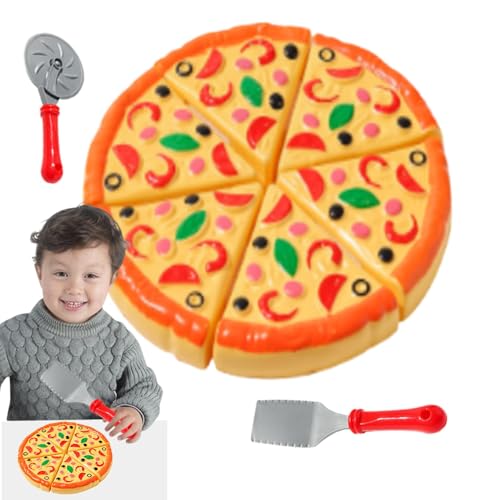 Spielen Sie Pizza Set für Kinder, Pizza Play Set - Küchenspielzeug gefälschte Food Pizza Playset | Interaktive Treat Play, Kochen und Schneiden von Kindern Spielen, Spielen Sie Küchenzubehör von Generisch