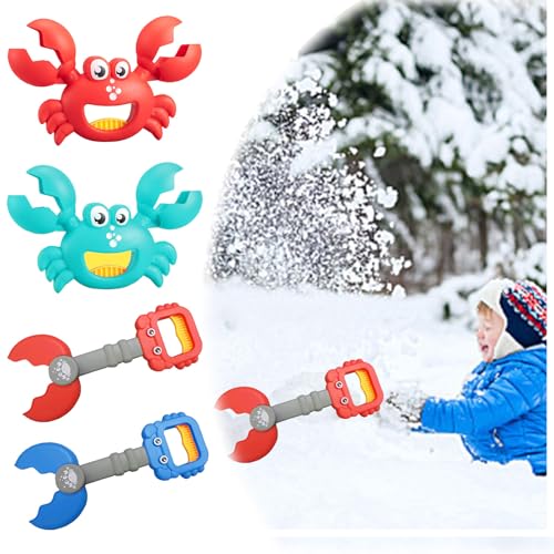 Spielen mit Schneespielzeug Clips Spielzeug für Jungen und Mädchen - 18 Stile Schneeball-Maker-Clip Krebse Dinosaurier Schneeballpistole Schneeballzange Schneeball Former Schneespielzeug Zange (A) von Generisch