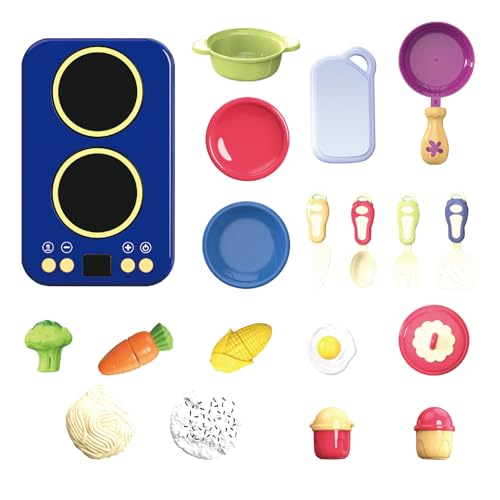 Spielküchen Essen | Spielküchengeschirr Mit Licht Und Sound | Pädagogisches Lernspielzeug für Kinder Geburtstag Kindergarten Spielküchen Essen | Spielküchengeschirr Mit Licht Und Sound | Pädagogisches Lernspielzeug für Kinder Geburtstag Kindergarten von Generisch