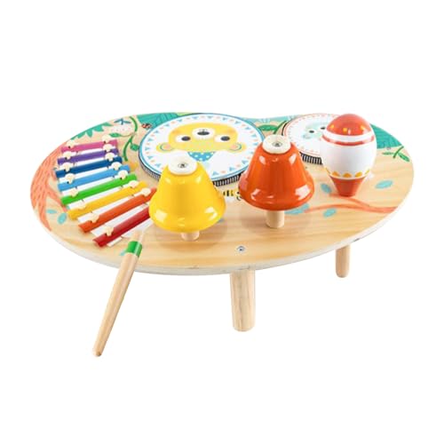 Spieltabelle, hölzerne Bildungstrommel und Xylophon-Tabelle, sensorische Hand-Auge-Koordinationentwicklung Spielzeug für Kleinkinder 2+, Mädchen, Kinder, Babys, 16,85 x 11,81 x 9,84 Zoll Spieltabelle, hölzerne Bildungstrommel und Xylophon-Tabelle, sensorische Hand-Auge-Koordinationentwicklung Spielzeug für Kleinkinder 2+, Mädchen, Kinder, Babys, 16,85 x 11,81 x 9,84 Zoll von Generisch
