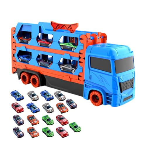 Spielzeug-LKW für Kinder, Transportfahrzeug-Spielzeug,Kreatives Trägerfahrzeug-Spielzeug - Auto-LKW-Spielzeug mit 18 kleinen Fahrzeugen für, Mädchen, Kleinkinder und Kinder von Generisch