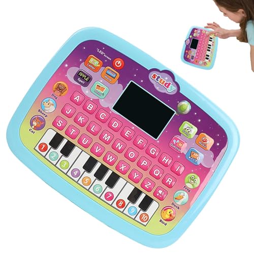 Spielzeug-Laptop-Computer - Miniatur-Laptop-Computer-Tablet-Spielzeug - Singen und lernen Laptop-Spielzeug mit Lichtern, Geräuschen und Musik fördert die Buchstaben-, Zahlen-, Formen- und Tiererkennun von Generisch