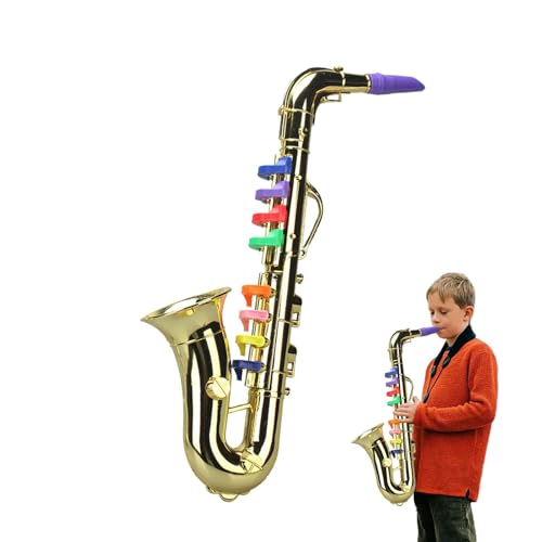 Spielzeug-Saxophon-Requisite, Horn-Musikinstrument | Saxophon-Modellspielzeug,Multifunktionale Kindermusikinstrumente – Simulationspädagogisches Instrumentenmodell für Anfänger, und Mädchen von Generisch