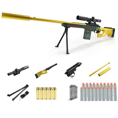 Spielzeug Sniper Pistole 129 cm Foam Pistole Kinder mit 20 Soft Munition Geeignet für Indoor und Outdoor Aktivitäten von Generisch