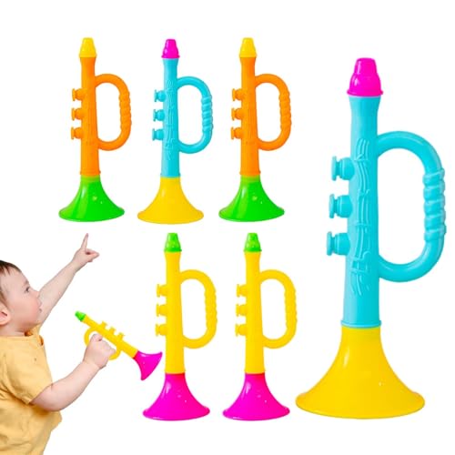 Spielzeug-Trompeten-Requisite, Trompetenspielzeug - Kleines Trompetenspielzeug | Einzigartiges, farbenfrohes, pädagogisches Aufmunterungshorn-Spielzeug für Neujahrspartys und Bühnen-Requisiten von Generisch