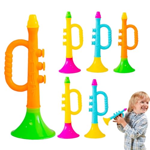 Spielzeug-Trompeten-Requisite, Trompetenspielzeug | Musikspielzeug für Kinder - Kreatives musikalisches Lernspielzeug in leuchtenden Farben für und Mädchen, Partygeschenk, Rollenspiel von Generisch