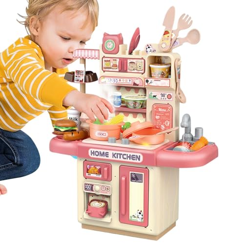 Spielzeugküche - Kochgeschirr Herd Kinder Pretend Play Küchenzubehör - Küchenspielzeug, Realistische Pretend Food Cooking Toys, Pretend Play Kochherd für Geburtstag, Ostern von Generisch