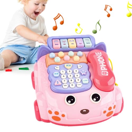 Spielzeugtelefon Für Kinder,Nettes Cartoon-Simulations-Festnetz-Spielzeug - Einfach Zu Bedienendes Puzzle Früherziehung Musik -Handy von Generisch