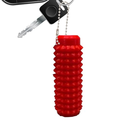 Spiky Grippie Stim Schlüsselanhänger, 9CM PP Roller Fidget Toy Schlüsselanhänger, Tragbarer Spiky Roller Squeeze Toy Schlüsselanhänger, Stressabbau Seegurken Roller Stress Ball Sense Toy von Generisch