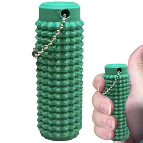 Spiky Grippie Stim Schlüsselanhänger, Fidget Roller Schlüsselanhänger, Roller Spiky Grippie Stim Schlüsselanhänger Zur Stimmungsentlastung, Pocket Stretch Fidget Toy, Hard Spiky Massage von Generisch