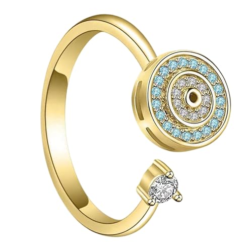 Spinner-Ring, Damen-Fidget-Schmuck | Verstellbare Spinnerringe für Damen und Herren,Exquisite Spinnerringe, Fidget Rolling Ring für Erwachsene für Feiertage für Liebhaber, Freunde von Generisch