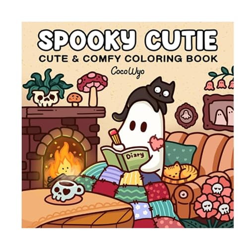 Spooky Cutie: Halloween Malbuch, Entzückendes Geister Tagebuch Halloween Malbuch, Gruselige Halloween Kreaturen Malbücher, Malspielzeug Für Kinder, Zum Entspannen Und Vergnügen von Generisch